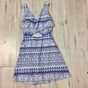 Jessica Simpson blue and white dress sz M
